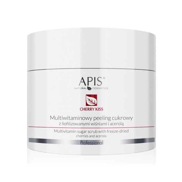 Apis multivitamin sukker peeling med frysetrrede kirsebr og acerola 220g