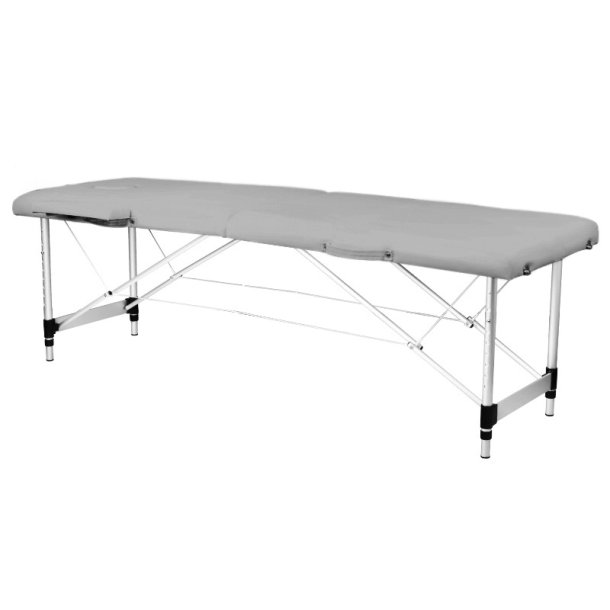 Sammenklappelig massagebriks, aluminium, 2-delt, gr, komfort