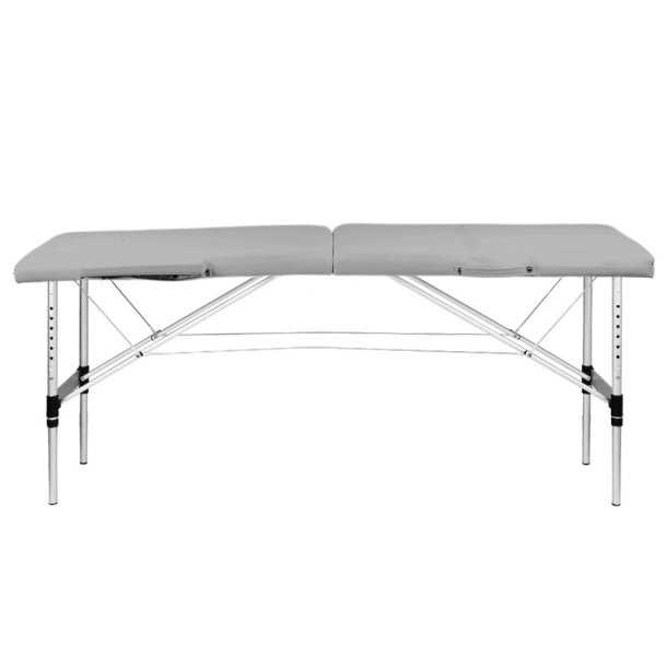 Sammenklappelig massagebriks, aluminium, 2-delt, gr, komfort