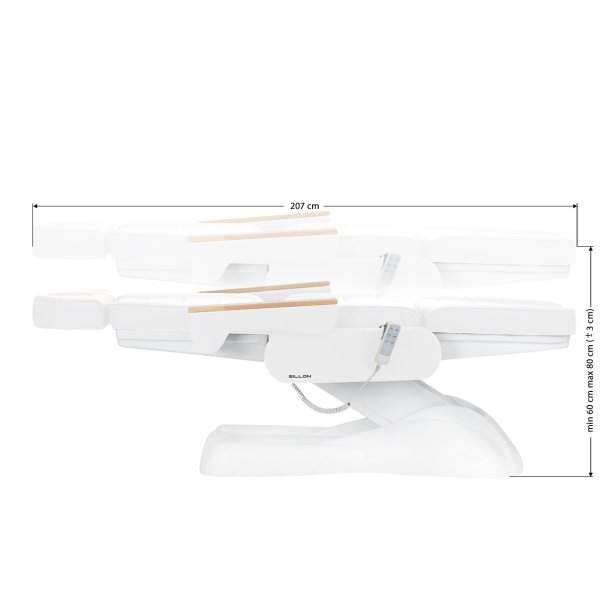 Elektrisk kosmetikstol SILLON Lux 273b 3 motorer hvid