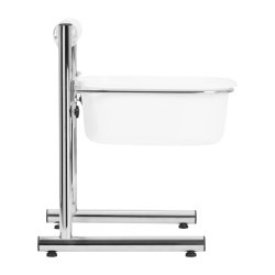 Pedicurebakke med justerbar hjde, krom