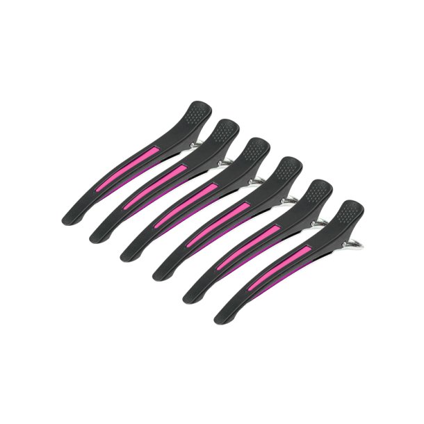Klemmer frisrclips til hr e-13 6 stk 11,5 cm mix neon