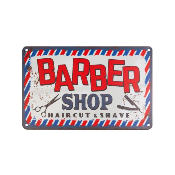 Dekorativ plakette barber b002