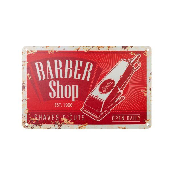 Dekorativ plakette barber b013