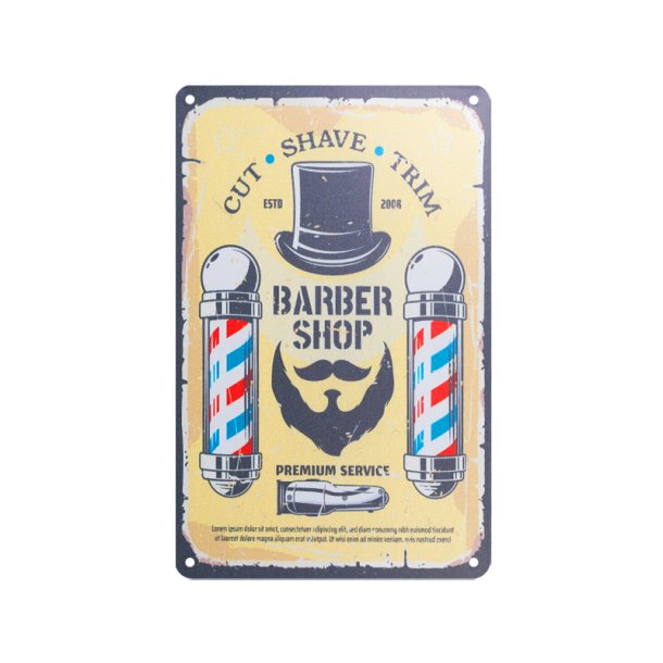 Dekorativ plakette barber b018