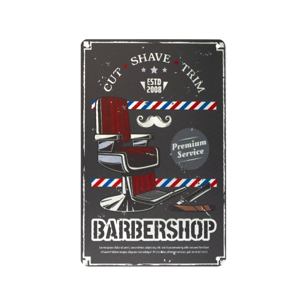 Dekorativ plakette barber b021