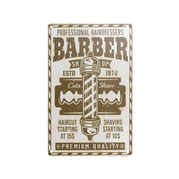 Dekorativ plakette barber b022