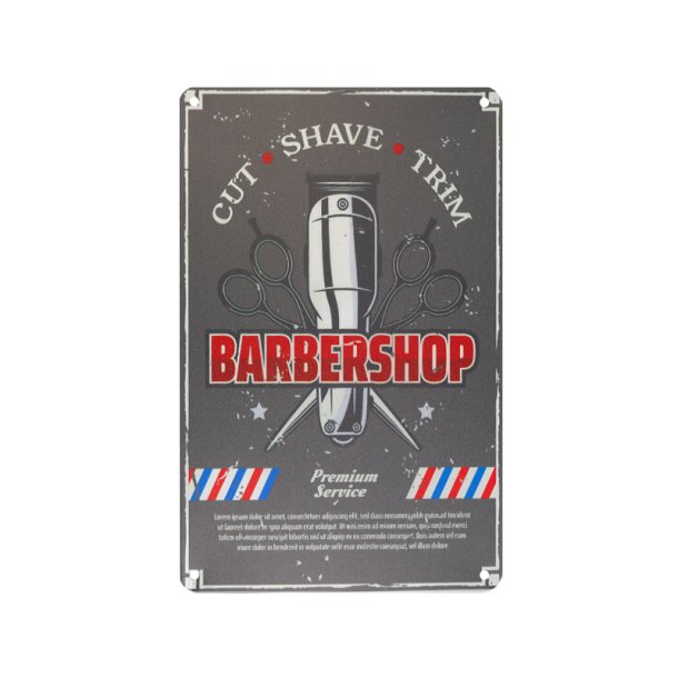 Dekorativ plakette barber b028