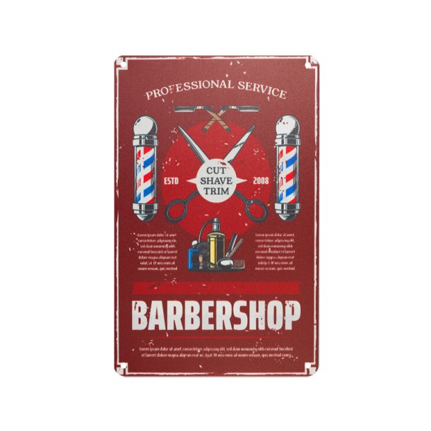 Dekorativ plakette barber b029