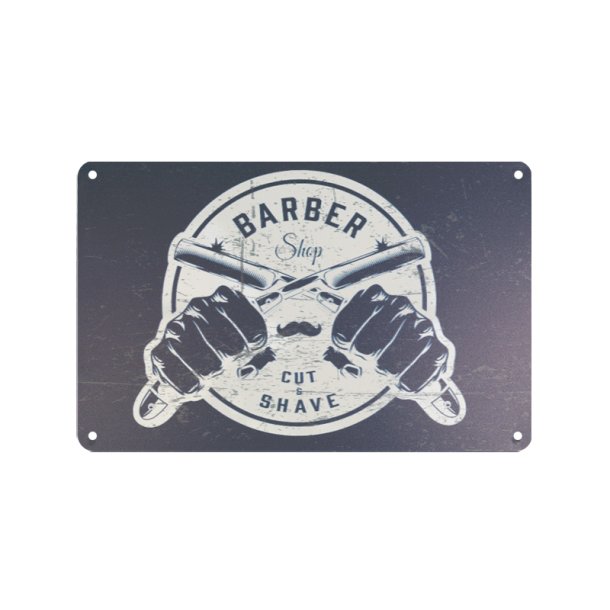 Dekorativ plakette barber b034