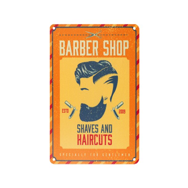 Dekorativ plakette barber b056