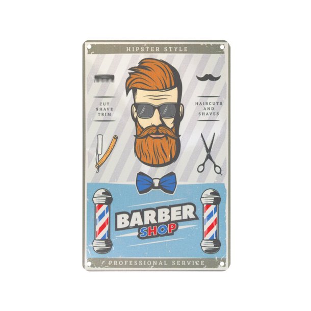 Dekorativ plakette barber b057