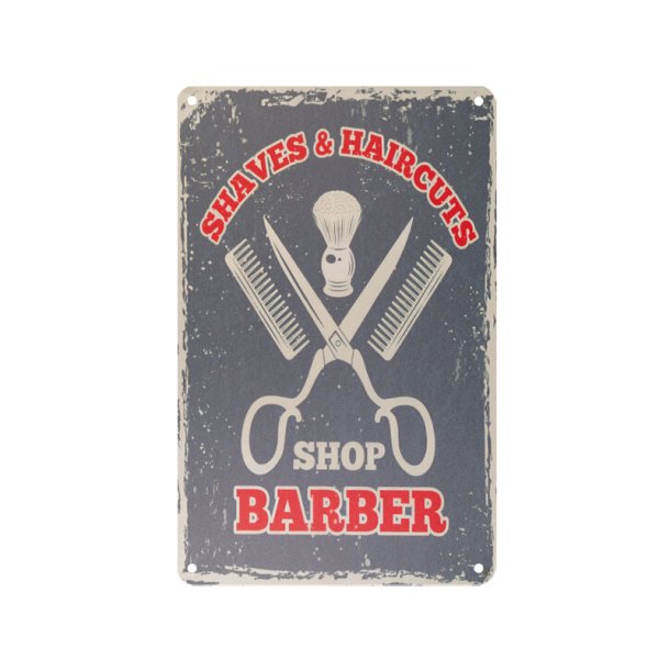 Dekorativ plakette barber b064