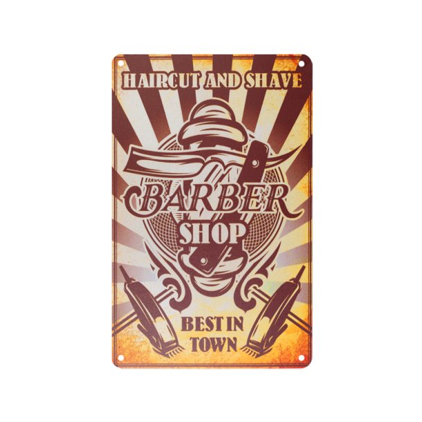 Dekorativ plakette barber b072