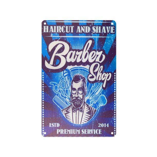 Dekorativ plakette barber b074