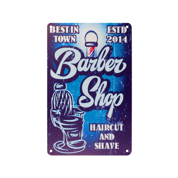 Dekorativ plakette barber b075