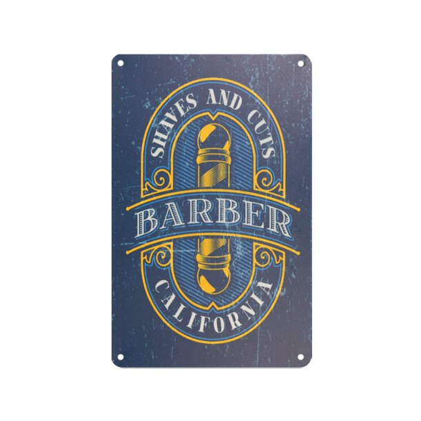 Dekorativ plakette barber b076