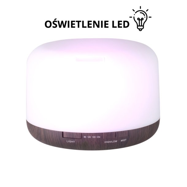 Aroma diffuser luftfugter spa 03 mrkt tr 500ml + timer