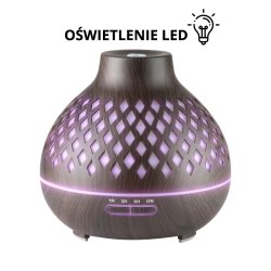 Aroma diffuser luftfugter spa 10 mrkt tr 400ml + timer