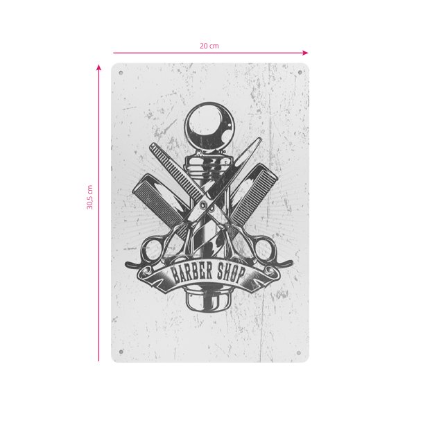 Dekorativ plakette barber b024