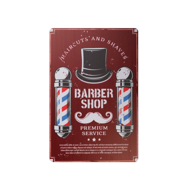 Dekorativ plaque barber B030