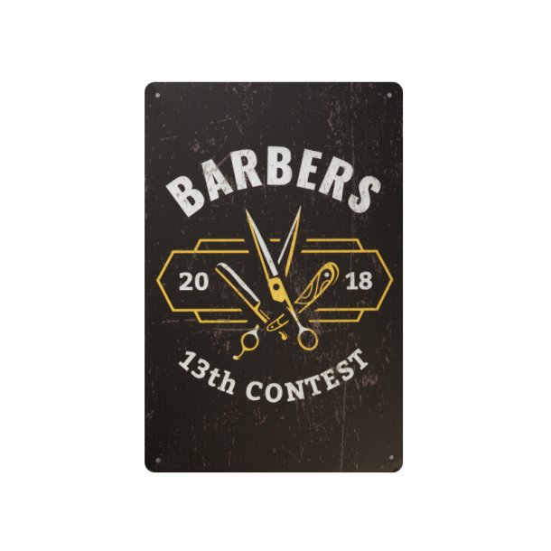 Dekorativ plakette barber b038