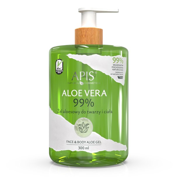 APIS MATURAL Aloe VERA 99% ANSIGT OG KROP Aloe GEL 300 ML