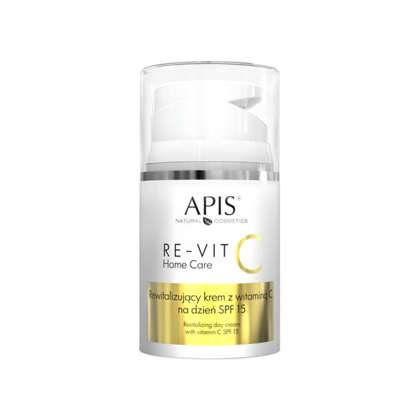 APIS RE-VIT C HJEMMEPLEJE REVITALISERENDE DAGCREME MED VITAMIN C SPF 15 50 ML