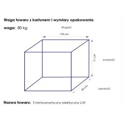 KOSMETISK ELEKTRISK STOL. LUX HVID MED VARMEFUNKTION