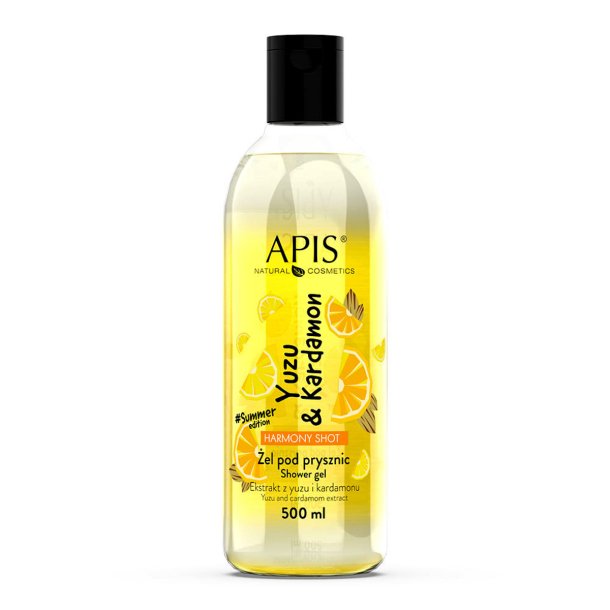 APIS Harmony Shot, Yuzu &amp; Cardamon shower gel 500 ml