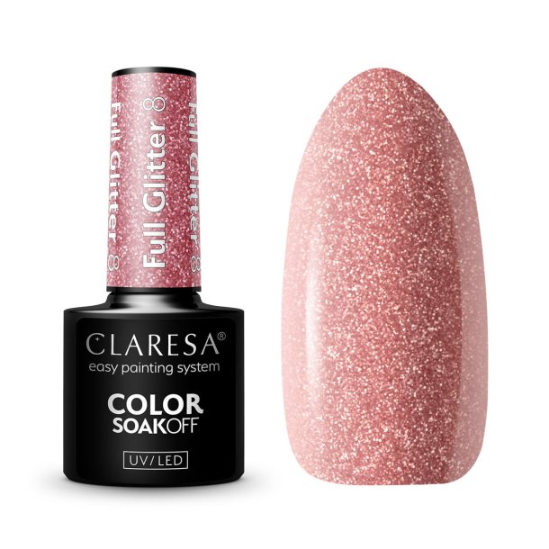 CLARESA FULL GLITTER hybrid polish 8 -5g