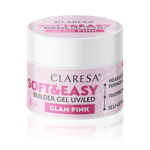 Claresa builder gel Soft&Easy glam pink 45g