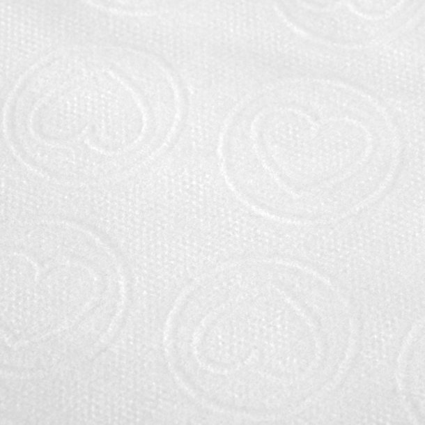 Engangs behandlingstrklder 20 stk. 70&times;40 cm hvide hjerter