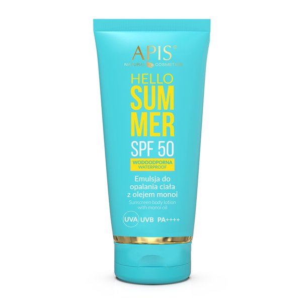 Apis hello summer spf 50 solplejeemulsion med monoi olie 200 ml