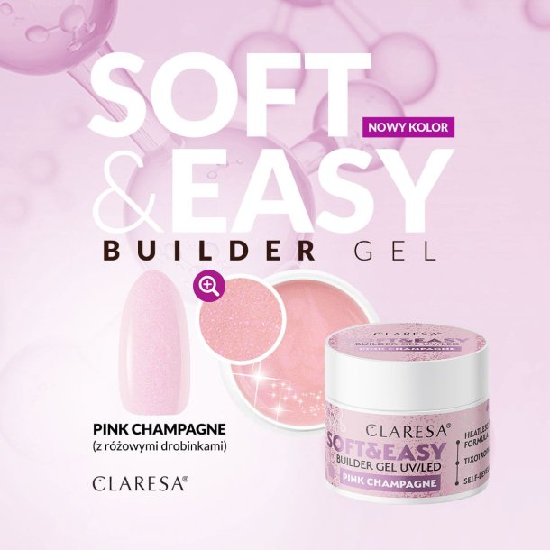 Claresa Soft&Easy building gel pink champagne 90g