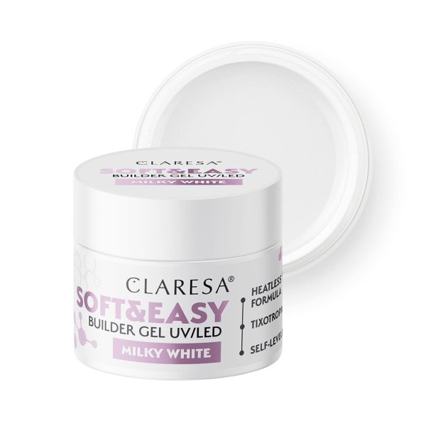 Claresa byggegel Soft&Easy gel mlkehvid 90g