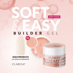 Claresa builder gel Soft&Easy guld prosecco 90g