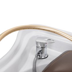 Frisrstol/seng med Japansk hoved  spa. Brun