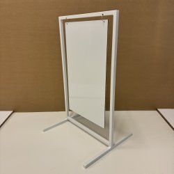 Skilt med lige ben (small) svejset - tryk er inkluderet i prisen