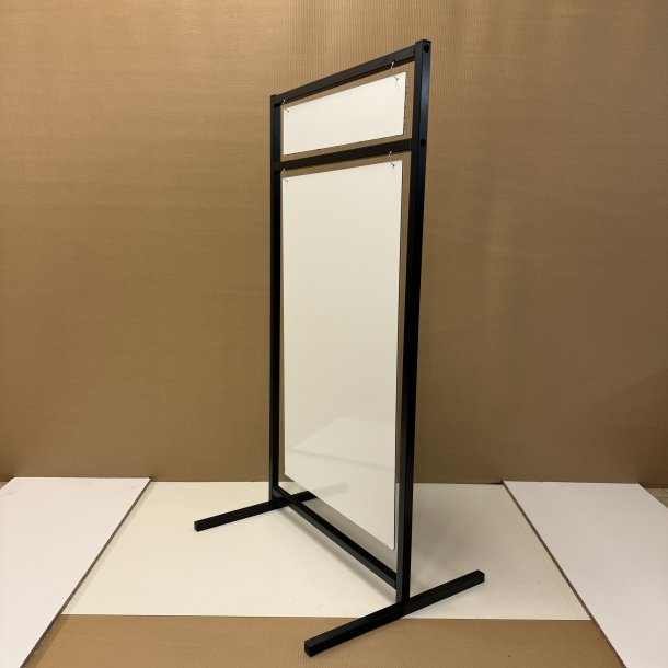 Logo skilt med lige ben (small) svejset - tryk er inkluderet i prisen