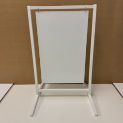 Skilt med buede ben (S-2) boltet - tryk er inkluderet i prisen