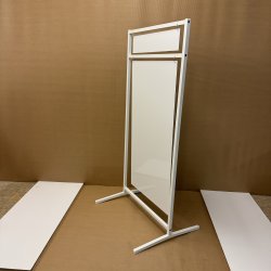 Logo skilt med buede ben (large) svejset - tryk er inkluderet i prisen