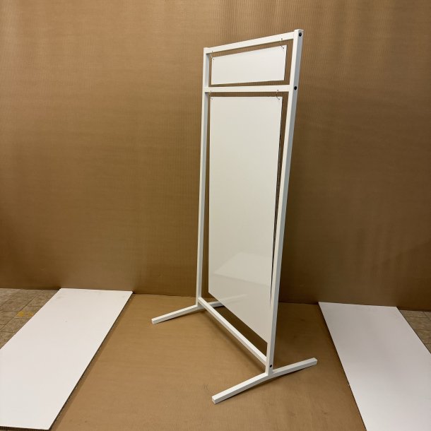 Logo skilt med buede ben (large) svejset - tryk er inkluderet i prisen