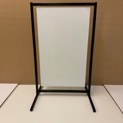 Skilt med lige ben (large) boltet - tryk er inkluderet i prisen