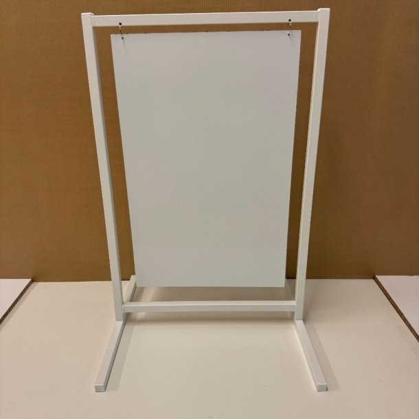 Skilt med lige ben (medium) boltet - tryk er inkluderet i prisen