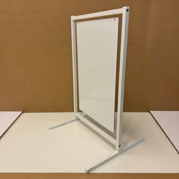 Skilt med lige ben (medium) boltet - tryk er inkluderet i prisen