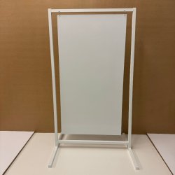 Skilt med lige ben (X-large) boltet - tryk er inkluderet i prisen