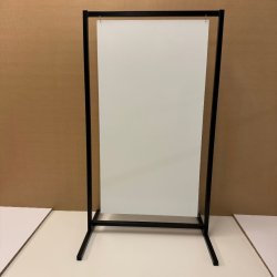 Skilt med lige ben (X-large) boltet - tryk er inkluderet i prisen