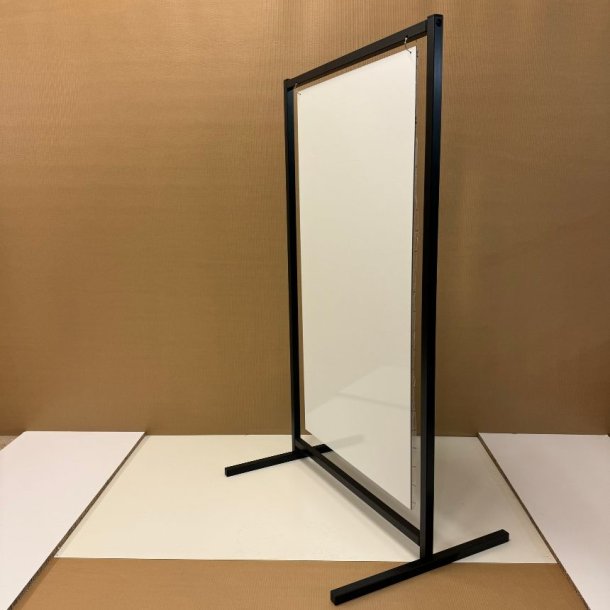 Skilt med lige ben (X-large) boltet - tryk er inkluderet i prisen