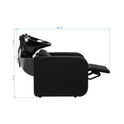 Gabbiano Sylvia frisrstol med vask og elektrisk fodskammel